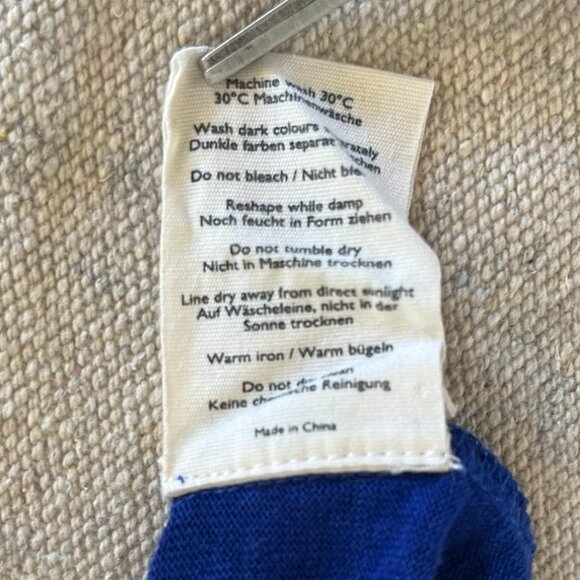 Poetry Blue Cobalt Simple Vest Linen Jersey Tank Top Sz 10 - Picture 7 of 8